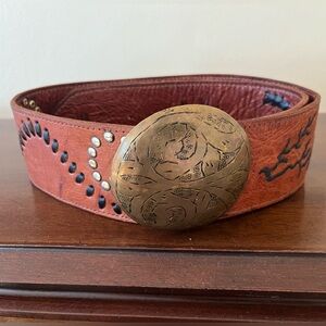 Motif 56 Genuine Leather Belt Medium